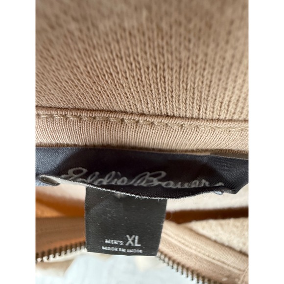 Eddie Bauer Men's Mr Camp Fleece Riverwash Pullover Taupe XL - Picture 4 of 6